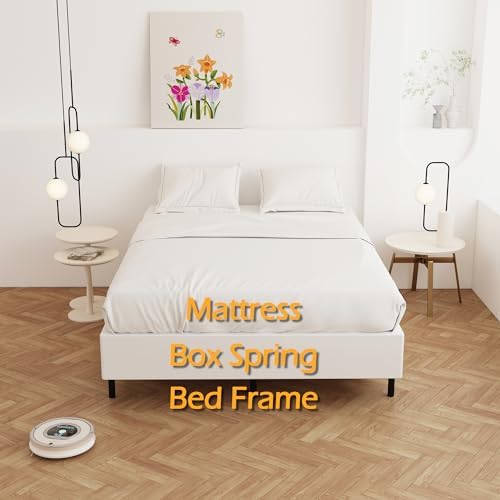 9 Inch Full XL Box Spring, Bed Base with Fabric Cover