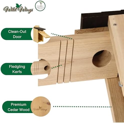 Wild Wings WWCH3 Cedar Blue Bird Box House,(Pack of 4)