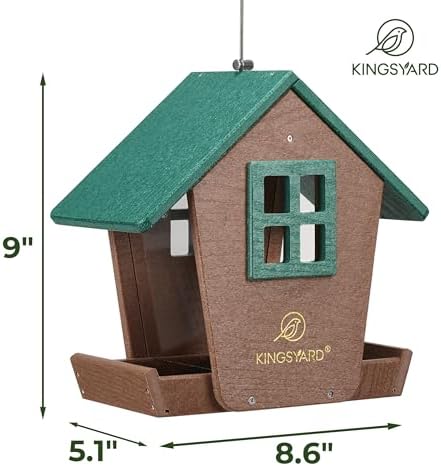 Kingsyard 4 lbs Large Bird Feeder House for Outdoors Hanging