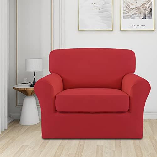 Easy-Going 2 Pieces Stretch Sofa Slipcover for Armchair Washable