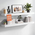 Homeforia 36 Inch Floating Shelves, High-End Solid Pine Wood, Set of 4