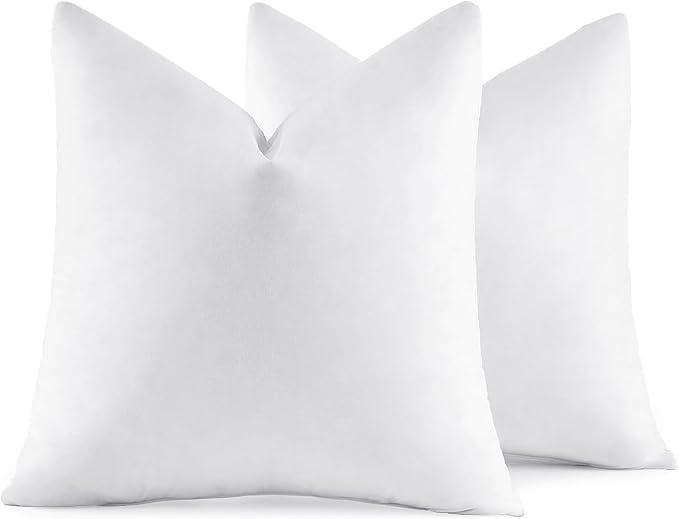 MIULEE 22x22 Pillow Inserts, Double-Layer Down-Proof Cotton Cover, Decorative by MIULEE