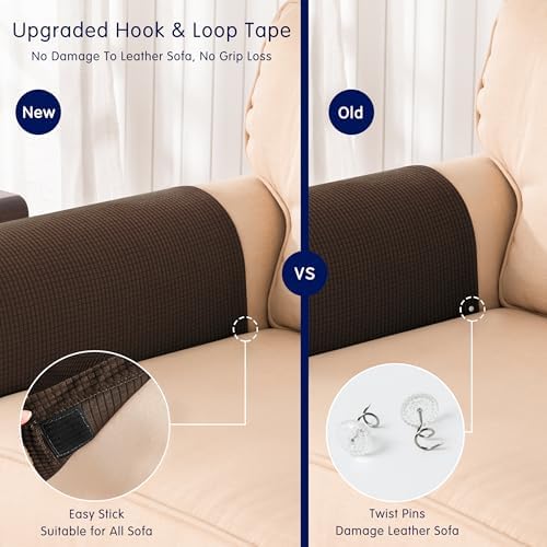 SUBRTEX Stretch Couch Arm Covers Set of 2, Non-Slip Sofa Armrest Slipcovers