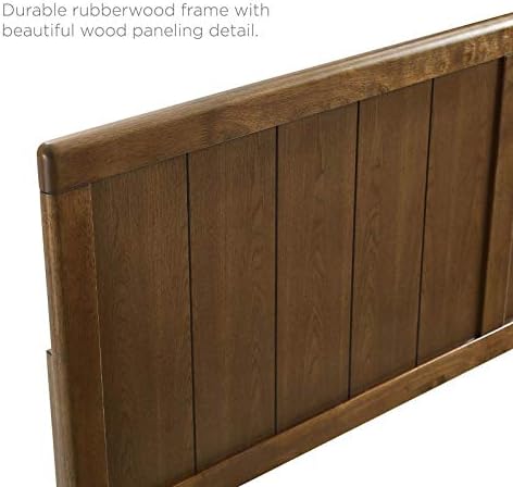 Modway MOD-6216-WAL Robbie Twin Wood Headboard, Walnut