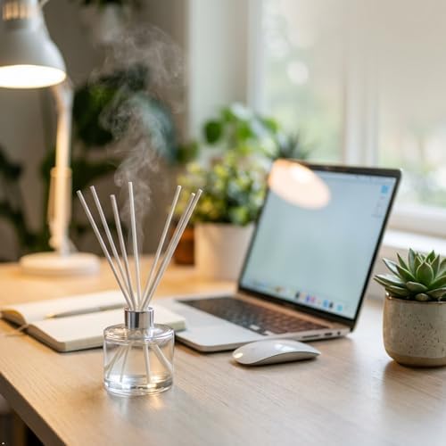130Pcs Reed Diffuser Sticks-7.5Inch/3mm White Fiber Diffuser Sticks Essential Oil Aroma Diffuser Reeds Aroma Fragrance Refills (3mm X 19cm (130pcs))