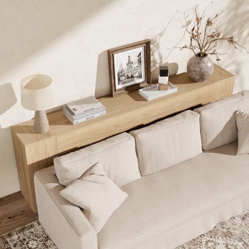 Epecoya 94.5-Inch Entry Way Table for Living Room, Light Oak Brown