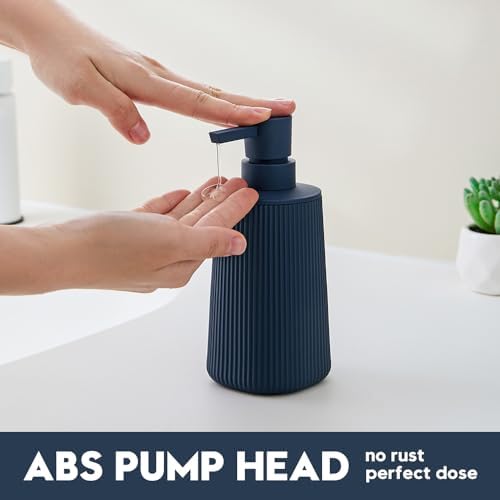 Small Soap Dispenser for Bathroom and Kitchen Matte Blue