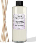 Urban Naturals Reed Diffuser Oil Refill Lavender Sandalwood with Golden Amber, Exotic Woods, Patchouli 8 oz + Free Reed Sticks, Made in the USA