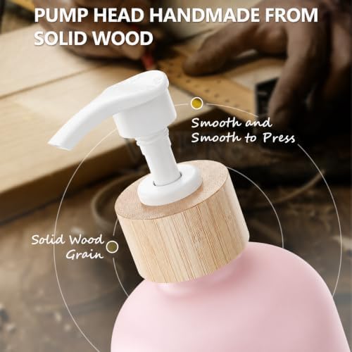 Cisily Kitchen Dish Soap Dispenser Set with 2 Pack 16.9oz Amber Glass Bottle and Sponge Holder, Dish Soap Dispensers with Adjustable Sponge Holder, Vintage Hand and Dish Soap Dispensers Set