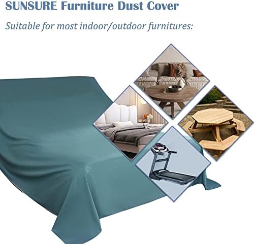 SUNSURE Furniture Dust Cover for Sofas, Chairs, Queen Size Mattress, Indoor Outdoor Furniture Dust Cloth, Home Dust Cover - Blue (94.5x157inch)