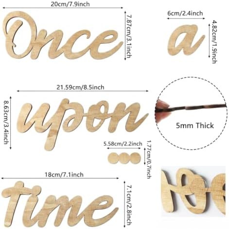 Once Upon a Time Sign Nursery Decor Wood Sign for Reading Corner