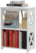 3-Tiers Side Table, Narrow End Table, Minimalist Bedside Tables Nightstand.