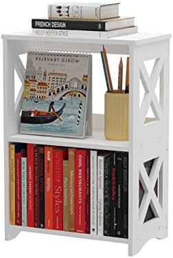 3-Tiers Side Table, Narrow End Table, Minimalist Bedside Tables Nightstand.
