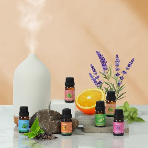 Gooamp Essential Oils Set-Top 6 Organic Blends Scents for Diffuser for Home