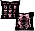 Black and Pink Room Decor Pillow Cover 18x18 Set of 2