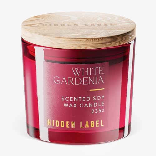 Hidden Label White Gardenia 2-Wick Soy Candle, 8.3 oz