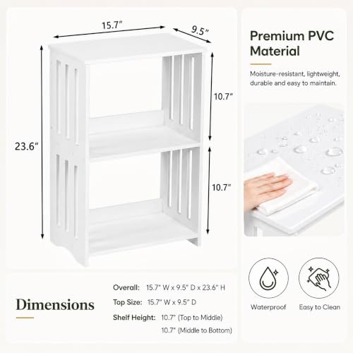 HAYOFAMY 3-Tier End Table Nightstand White