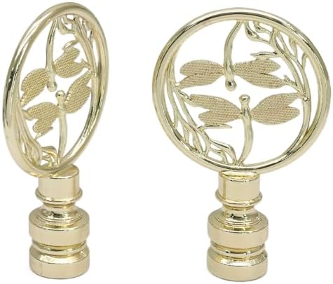 Biaungdo Double Dragonflies Lamp Finial, Gold, 2 Pack