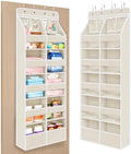 Univivi Upgraded Over Door Organizer for Baby Stuff, Beige Pattern, 6-Shelf