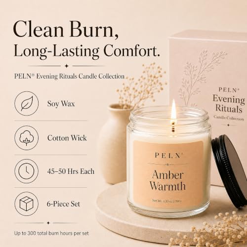 PELN Scented Candles Gift Set, 6 Pack Soy Candles for Home, 7 oz Each