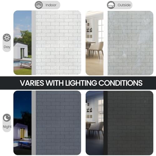 ADD.HERES Window Privacy Film, Glass Decorative Static Cling, 17.5" x 78.7"