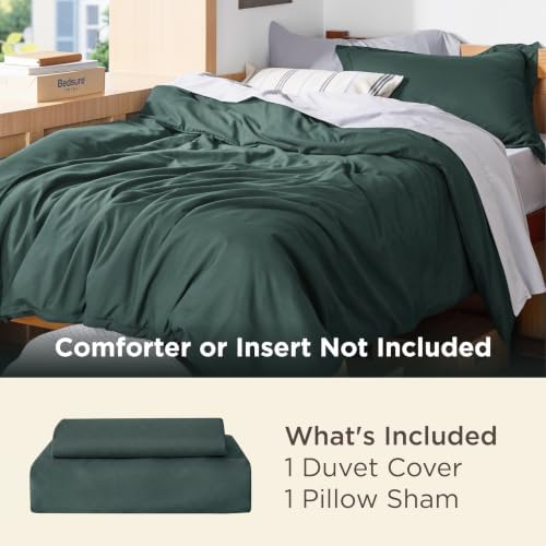 Bedsure Twin/Twin XL Duvet Cover, Double Brushed Bedding Set, Forest Green