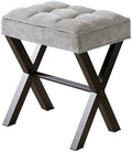 Royal Windsor Vanity Stool,Small Makeup Chair with Metal X Legs