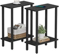 TUTOTAK Narrow Side Table Set of 2, Small End Table for Couch