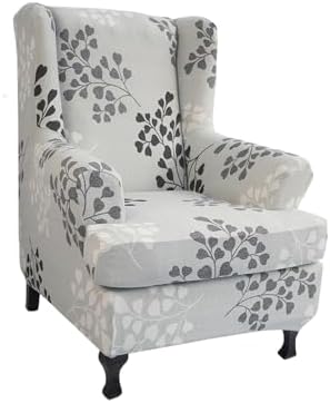 NILUOH Wingback Chair Covers 2-Piece, Armchair Slipcovers for Living Room