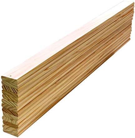 Bed Slats Solid Pine Wood Slats Mattress Support Pack of 13 Count Queen 59.87 in Long (152.06 cm) x 2.75 in Wide Bed Replacement Parts Custom Size Cutting Service (Queen 59.87)