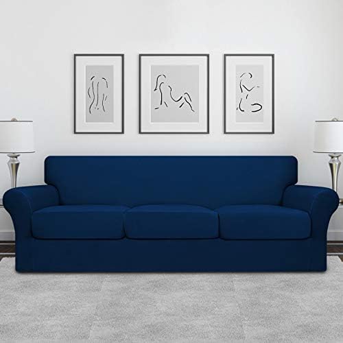 Easy-Going 4 Pieces Oversized Stretch Couch Cover for Dogs Washable