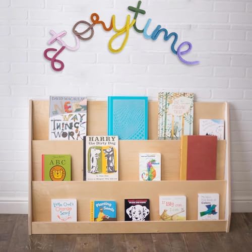Handmade Storytime Wall Sign-Knitted Wire Storytime Sign Reading Corner Sign Decor story time wall sign wire Letters Book Corner Decor for Kids Room Nursery & Playroom (Storytime)