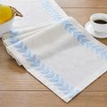 Wracra Embroidered Table Runner, Blue Table Runners 36 Inches Long