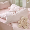Polka Dot Muslin Duvet Cover Queen Size 3 Pcs Set,90"×90" Bedding