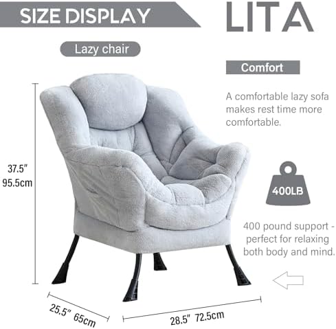 LITA Lazy Chair, Comfy Accent Reading Chair