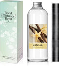 SCENTORINI Vanilla Diffuser Reed Diffuser Oil Refill, 16.9 FL OZ & 6 Sticks