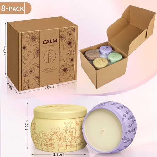 Scented Candles Gift Set for Women, 35.2oz, 8 Pack Soy Wax for Home Scented