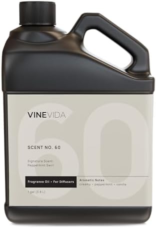 VINEVIDA [128 Fl Oz] Peppermint Swirl Fragrance Oil for Cold Air Diffusers, Essential Oils for Diffuser Oil Refill & Air Freshener Room Spray