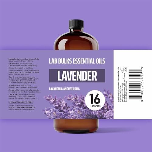 Lab Bulks Essential Oil Lavender 16 oz - 2 Pack Bulk