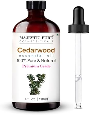 Majestic Pure Cedarwood Essential Oil for Diffuser - 4 Fl Oz