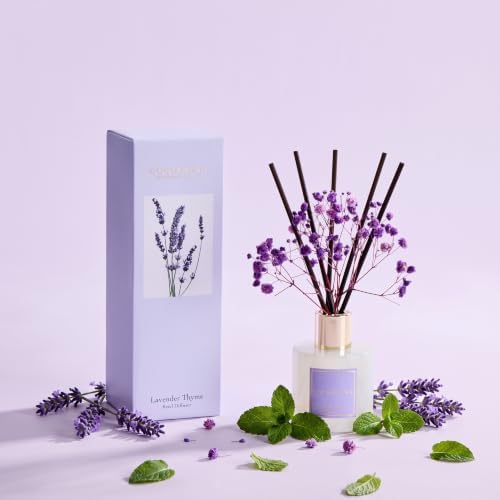 COCORRÍNA Reed Diffuser - Lavender Thyme 3.38 fl oz Reed Diffuser for Bedroom Bathroom Home Décor