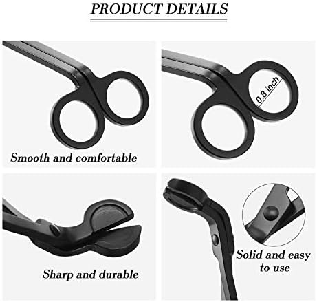 Candle Wick Trimmer, Candle Wick Cutter, Wick Shear, Wick Cutter Scissor (Matte Black)