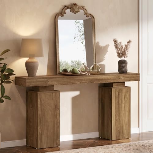 Tribesigns 63-Inch Long Console Table, Farmhouse Entryway Table Behind Couch, Wooden Foyer Stand Entry Station, Modern Hallway Accent Furniture for Living Room Decor, Entrance