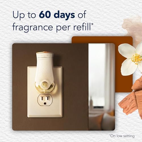 Glade PlugIns Refills Air Freshener, Scented and Essential Oils for Home and Bathroom, Cashmere Woods, 3.35 Fl Oz, 5 Count