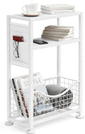 Skinny Side Table with Storage