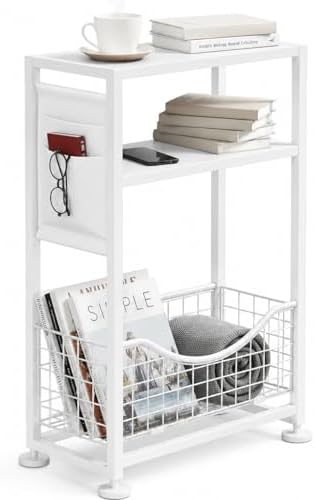 Skinny Side Table with Storage