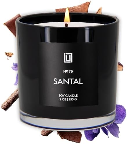 Lulu Candles Santal Scented Soy Candle 9 Oz Sandalwood Amber Home Fragrance