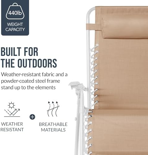 Best Choice Products Set of 2 Extra Wide Zero Gravity Chair Recliner