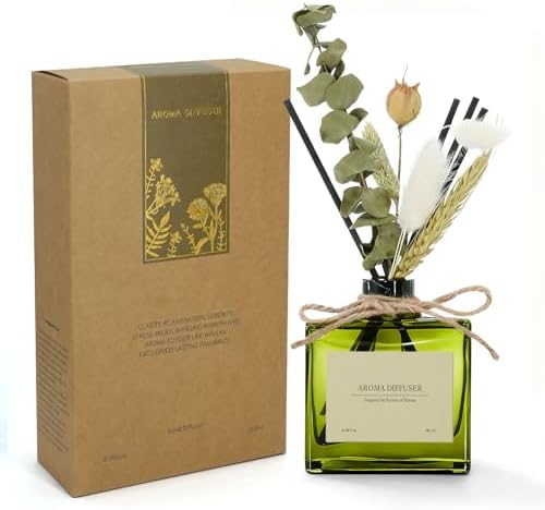 Reed Diffuser, 6 oz Vanilla Cream Scent Diffuser with 7 Sticks, 90 Days Long Lasting Reed diffusers for Home, Elegant Fragrance for Bathroom Bedroom Office Decor, Air Fresh