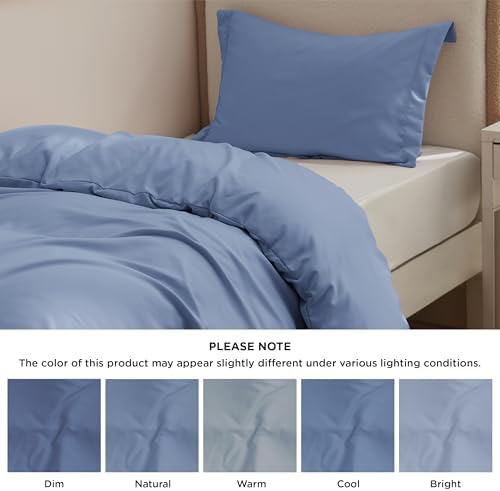 Bedsure Twin/Twin XL Duvet Cover, Double Brushed Bedding Set, Slate Blue